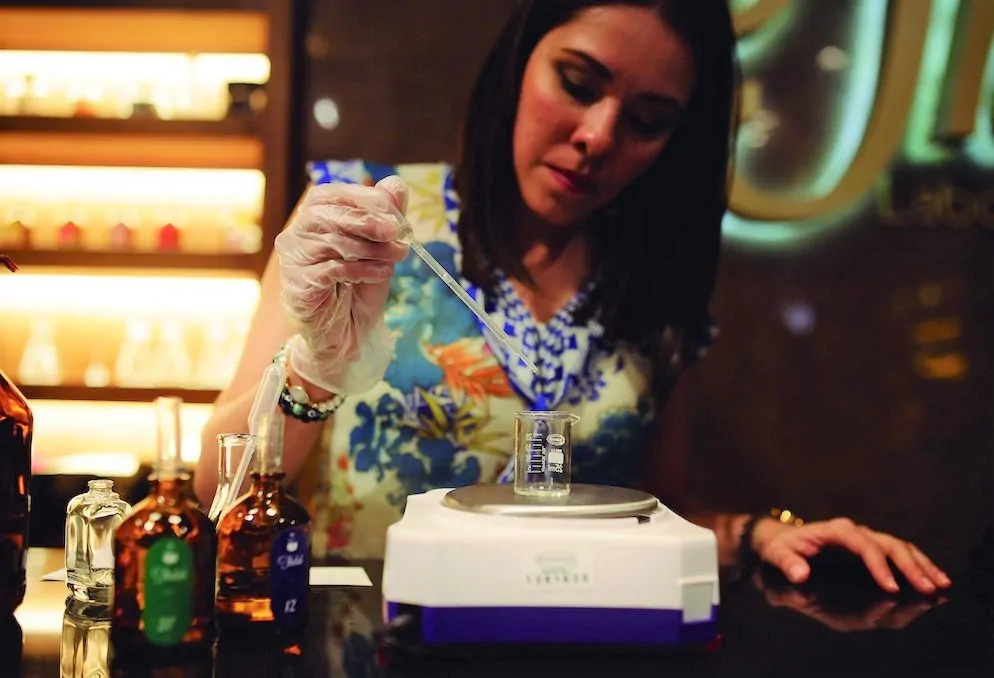 Perfume creation in a lab